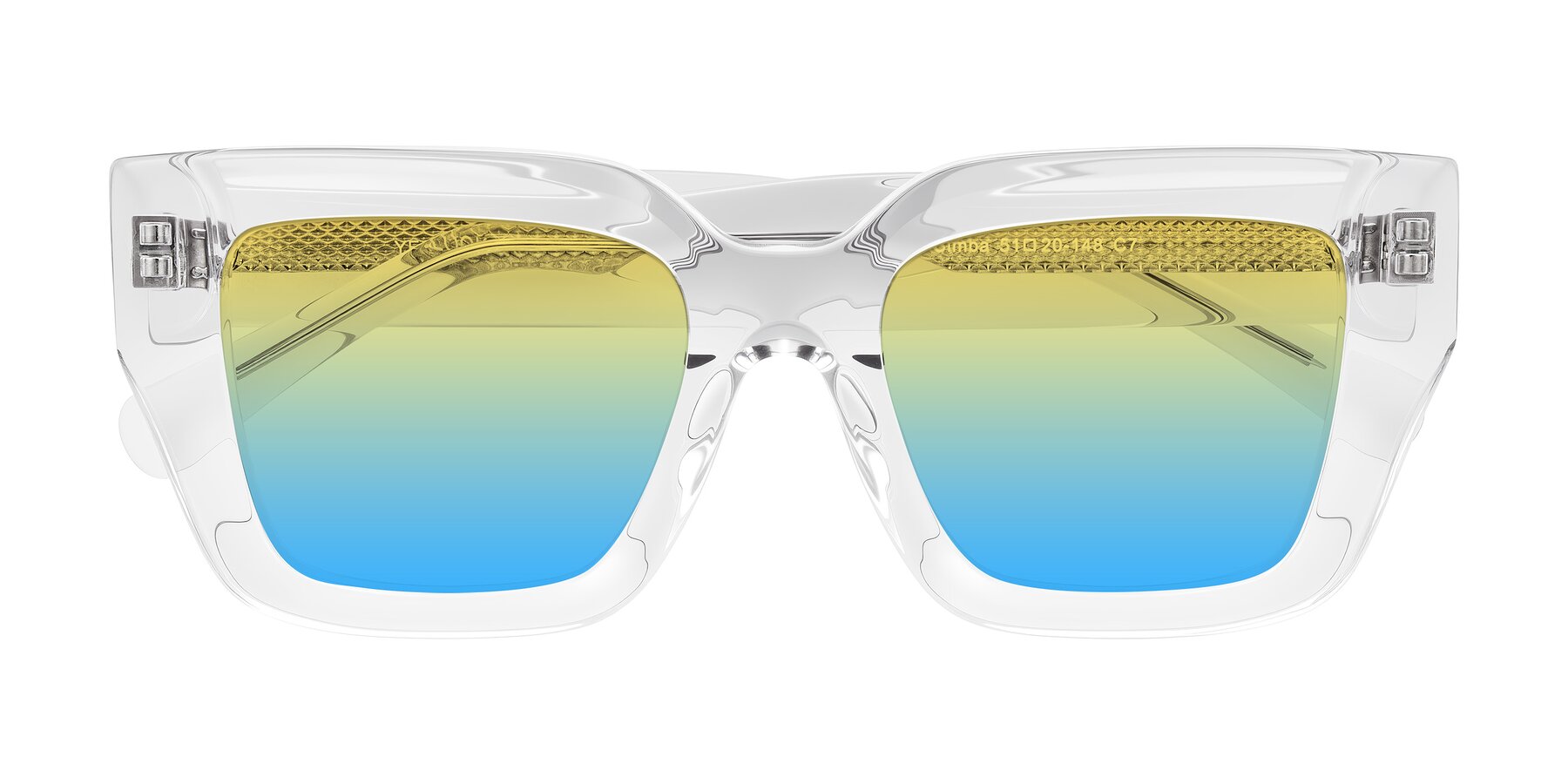 Folded Front of Simba in Clear with Yellow / Blue Gradient Lenses