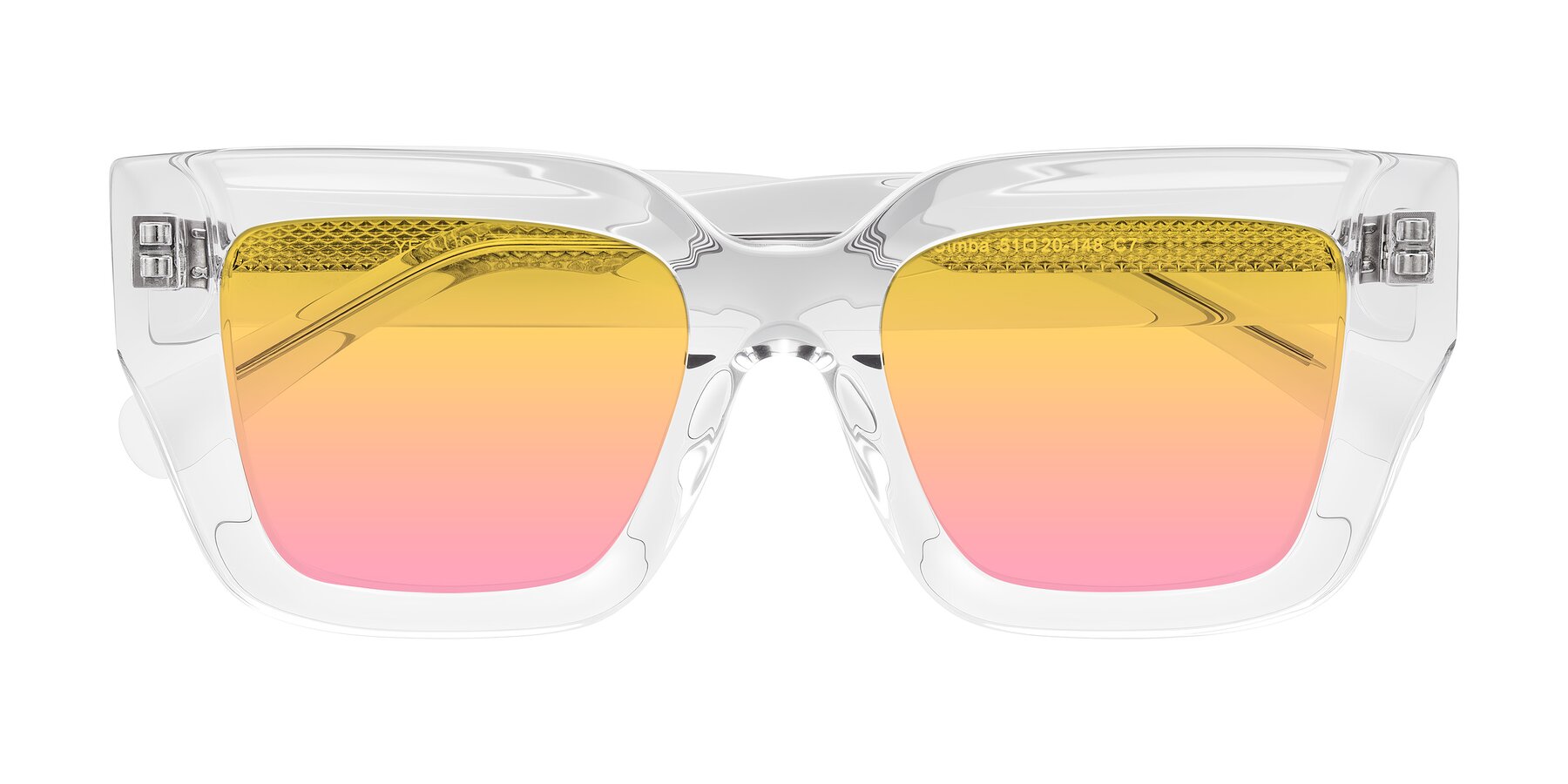 Folded Front of Simba in Clear with Yellow / Pink Gradient Lenses