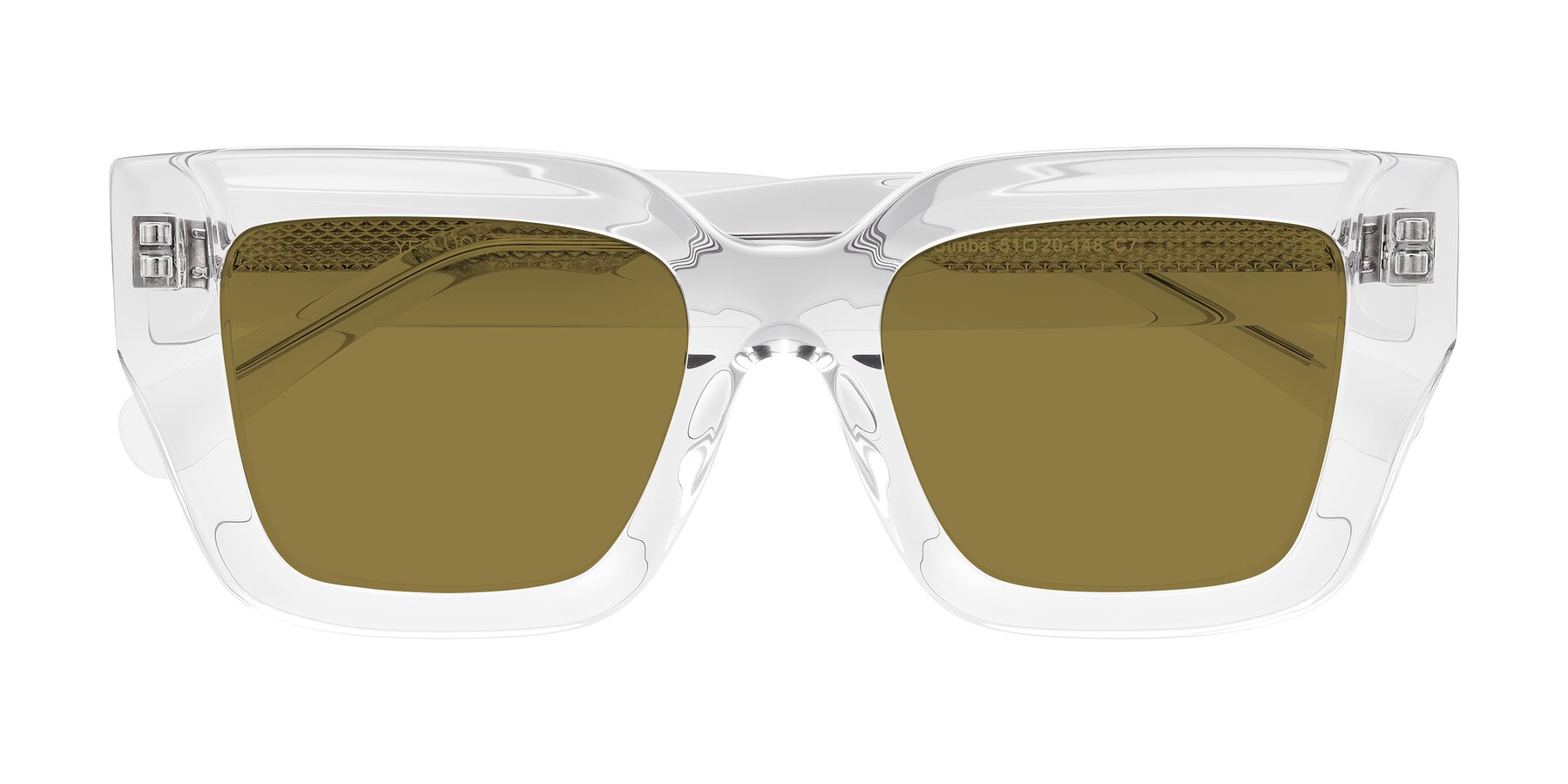 Folded Front of Simba in Clear with Brown Polarized Lenses