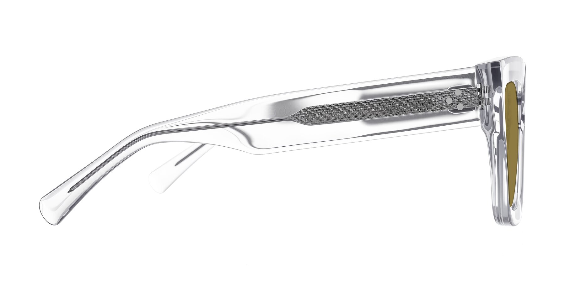 Side of Simba in Clear with Brown Polarized Lenses