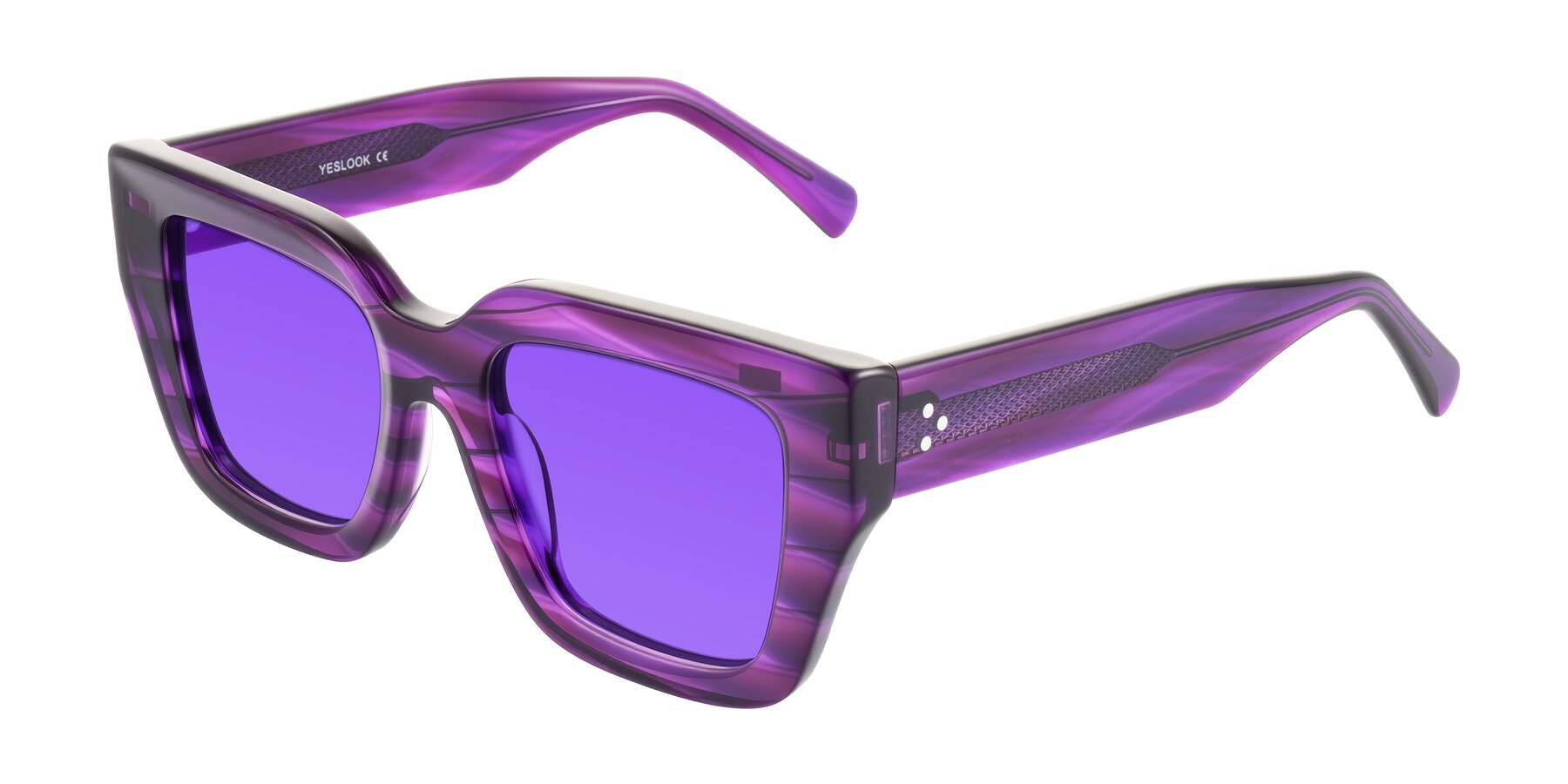 Angle of Simba in Violet Striped with Purple Tinted Lenses