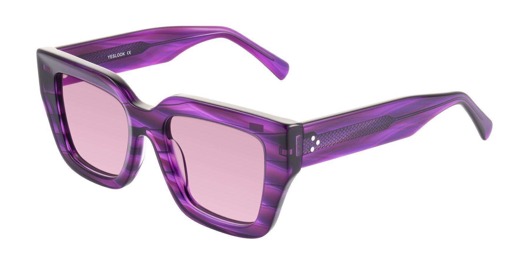 Angle of Simba in Violet Striped with Light Wine Tinted Lenses