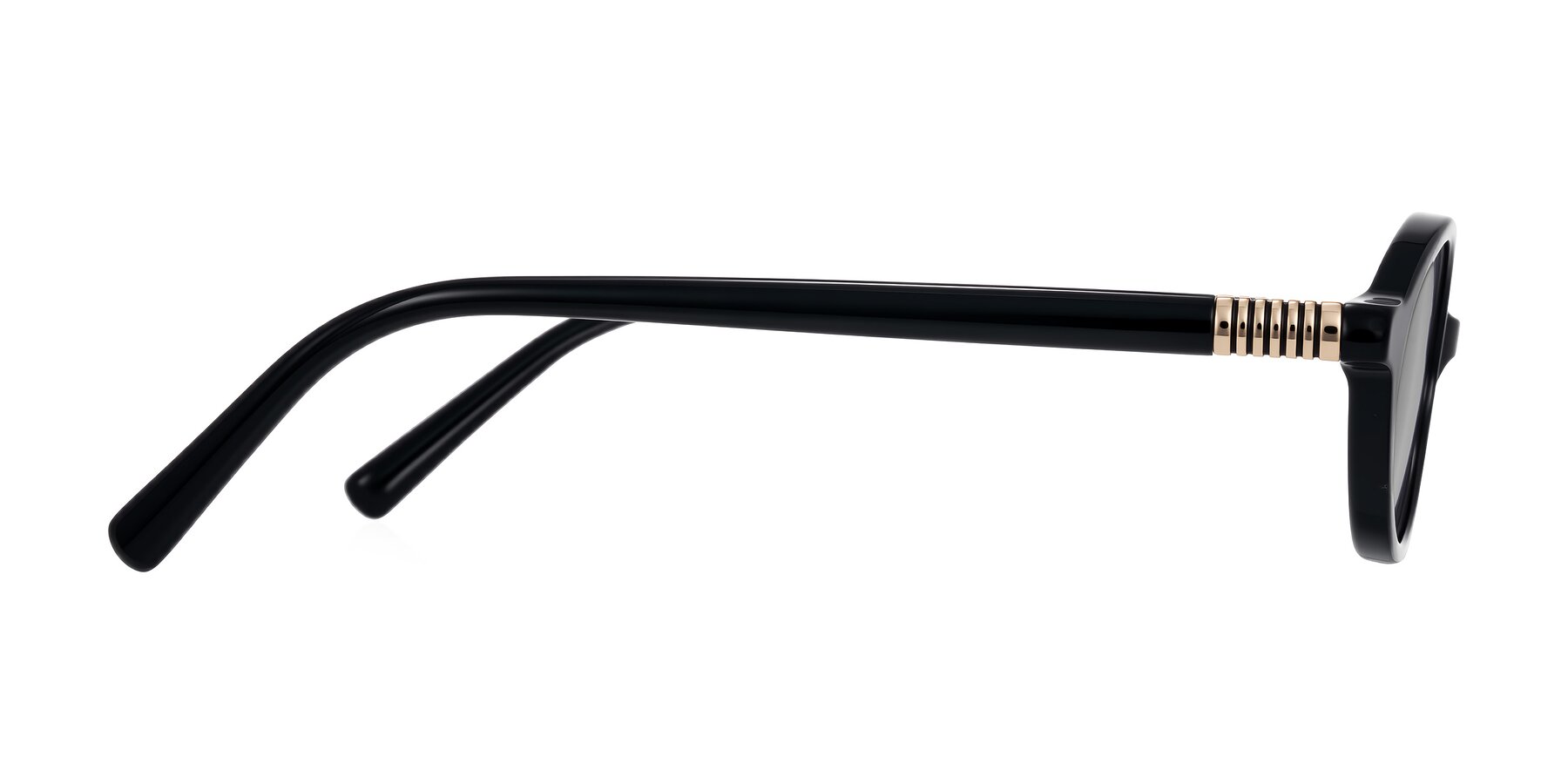 Side of Noelle in Black with Light Gray Tinted Lenses