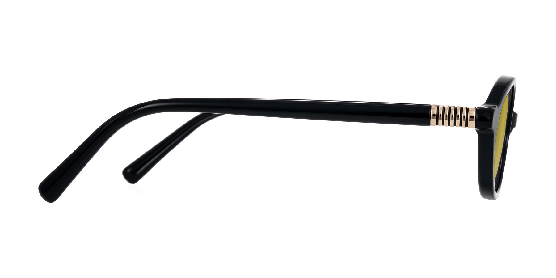 Side of Noelle in Black with Champagne Tinted Lenses