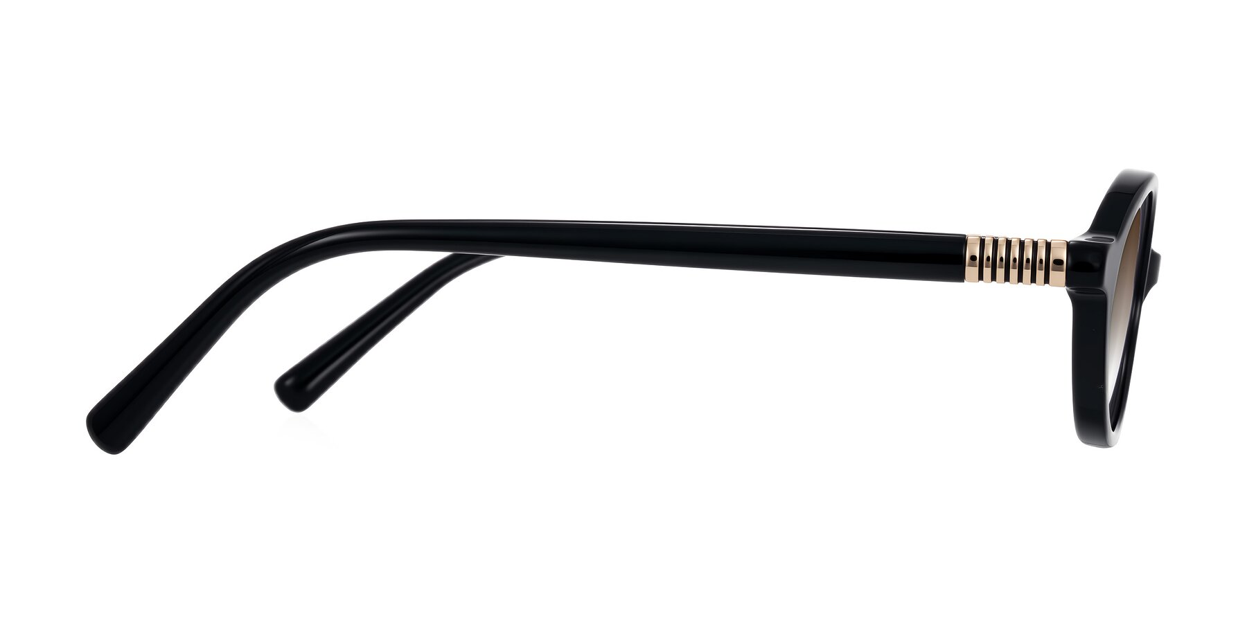 Side of Noelle in Black with Brown Gradient Lenses