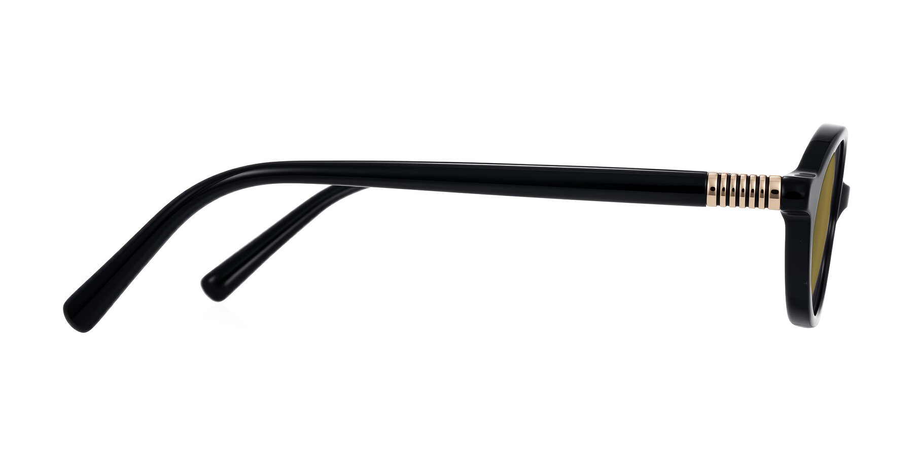 Side of Noelle in Black with Brown Polarized Lenses