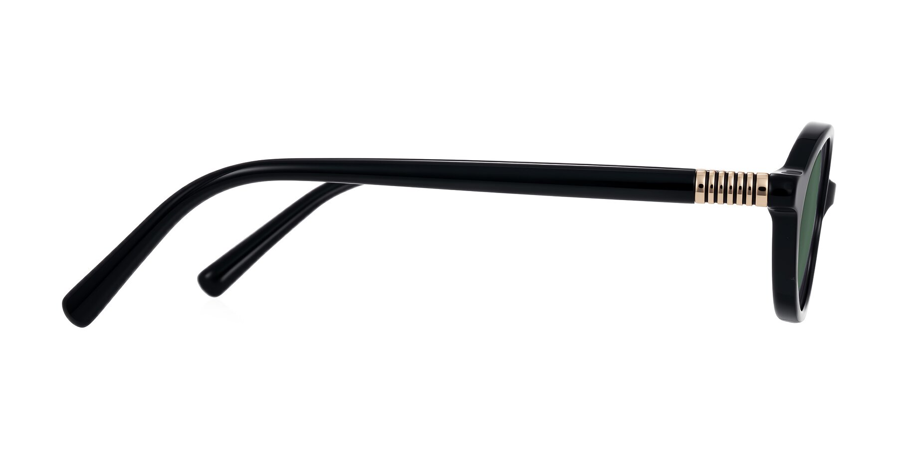 Side of Noelle in Black with Green Polarized Lenses