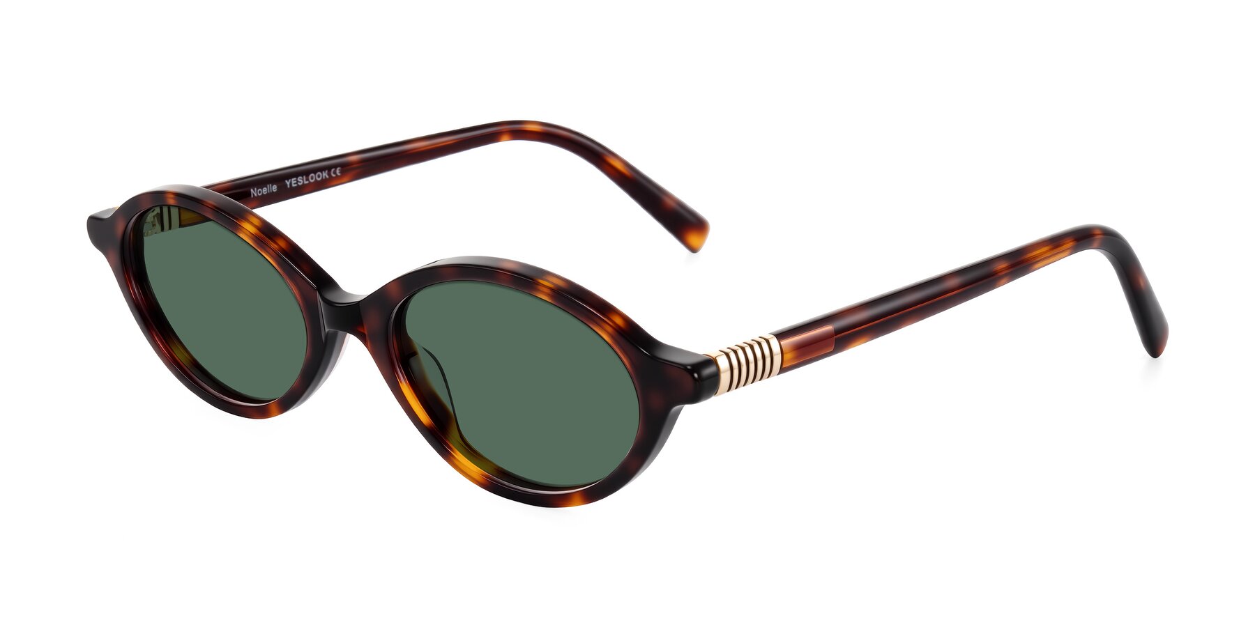 Angle of Noelle in Tortoise with Green Polarized Lenses