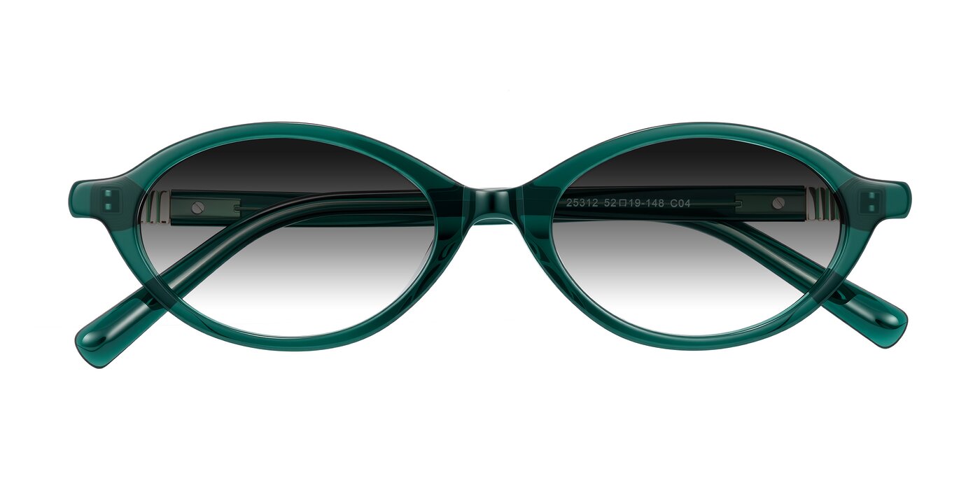 Noelle - Emerald Green Gradient Sunglasses