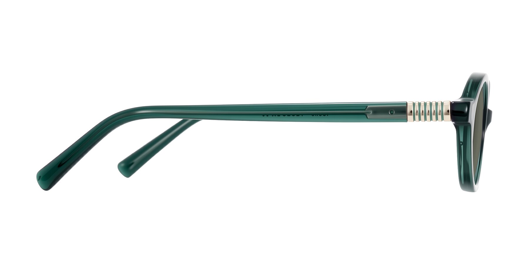 Side of Noelle in Emerald Green with Gray Polarized Lenses