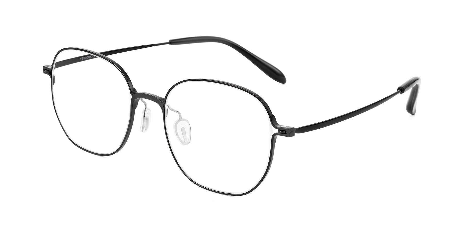 Angle of Choza in Black with Clear Eyeglass Lenses