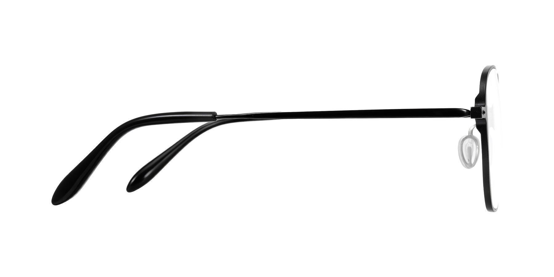Side of Choza in Black with Clear Eyeglass Lenses