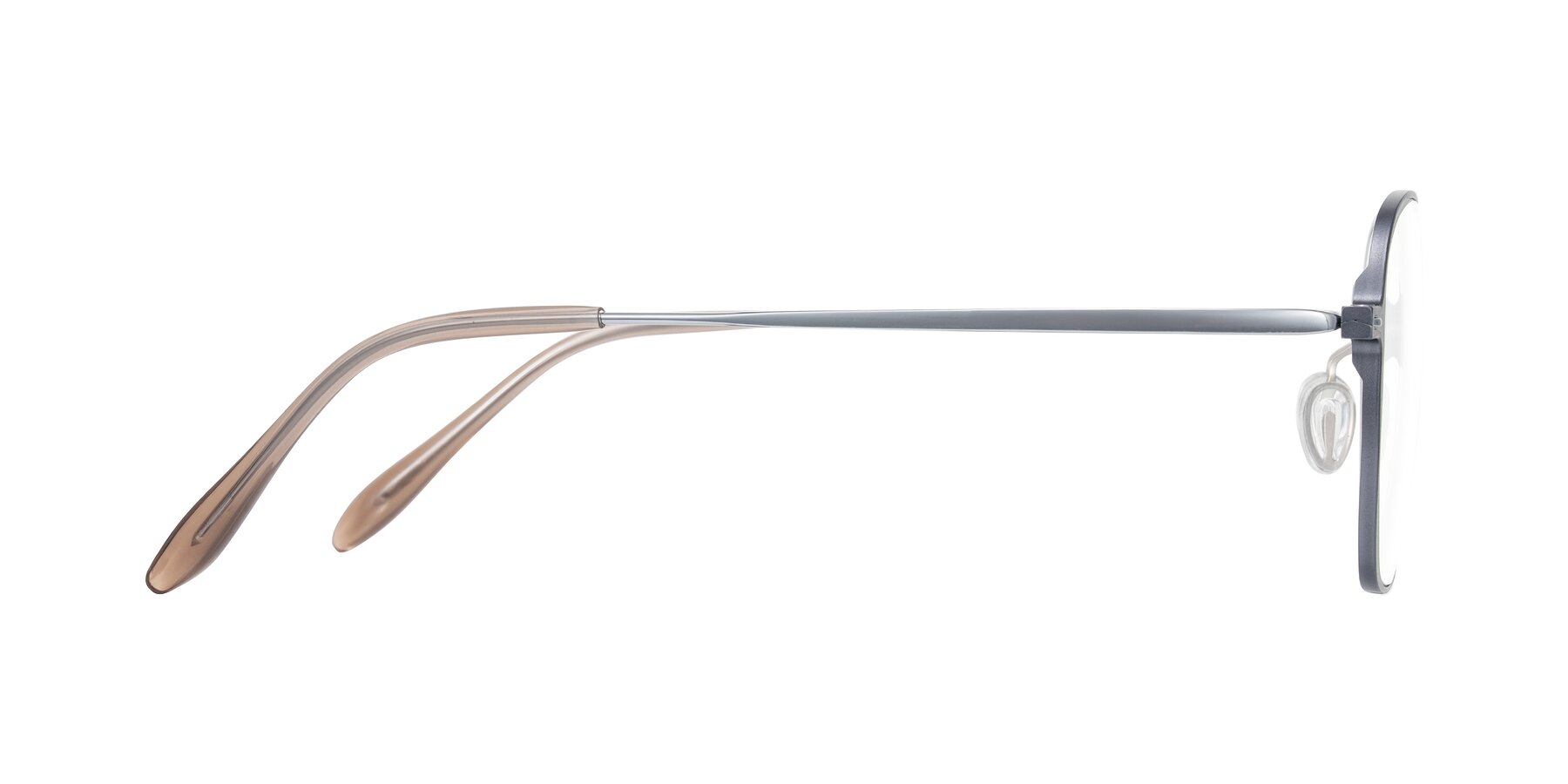 Side of Choza in Gray/Silver with Clear Eyeglass Lenses