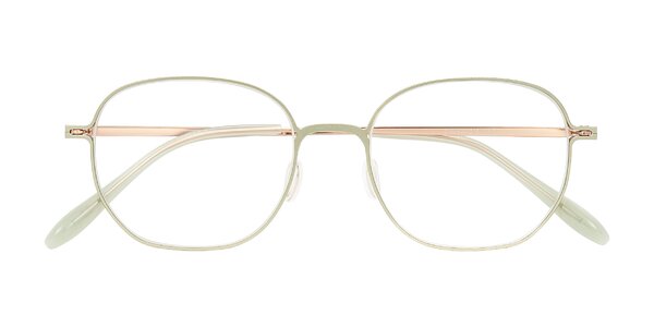 Front of Choza in Pastel Green/Rose Gold