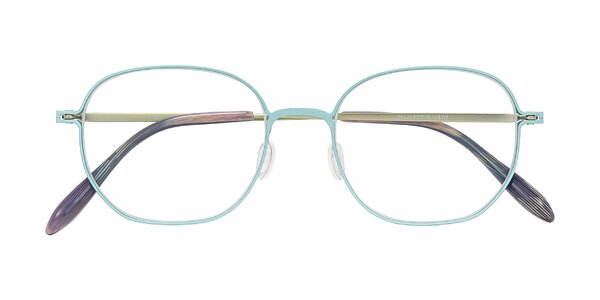 Front of Choza in Pastel Blue/Green