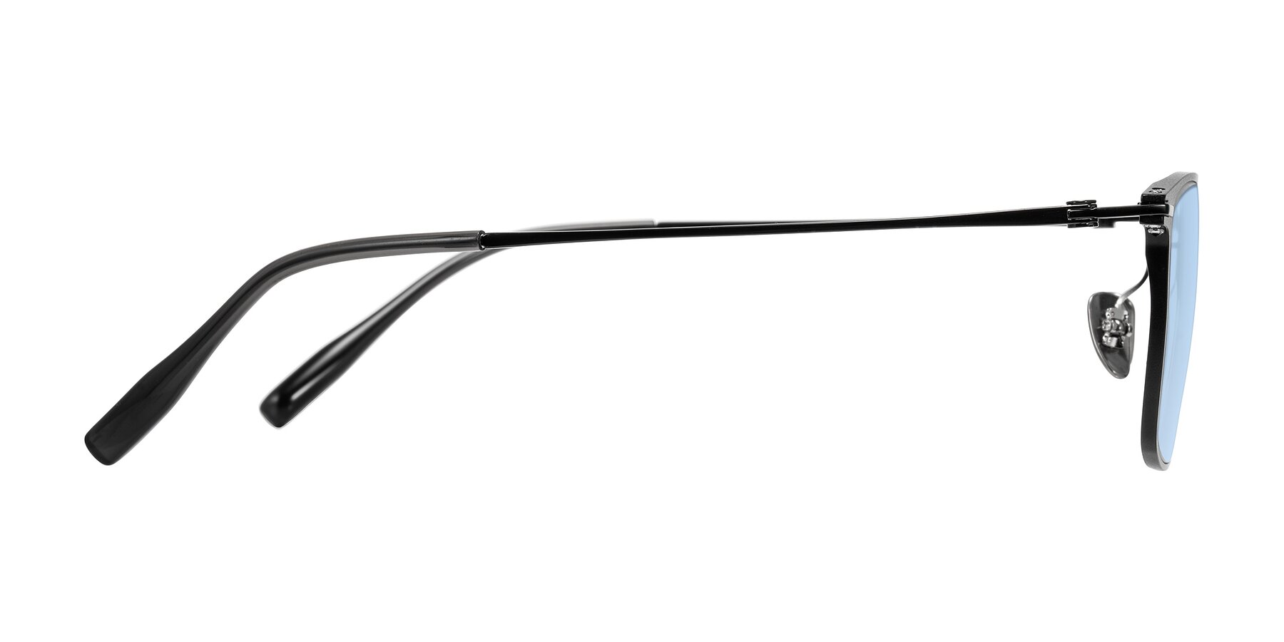 Side of Ayla in Black with Light Blue Tinted Lenses