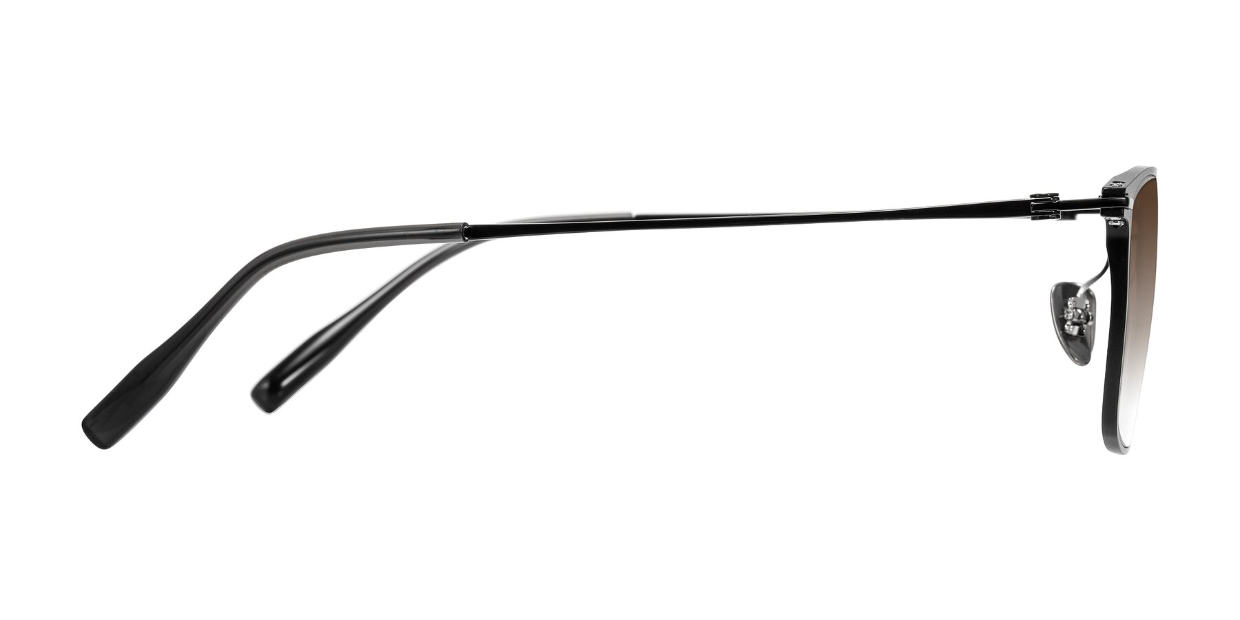 Side of Ayla in Black with Brown Gradient Lenses