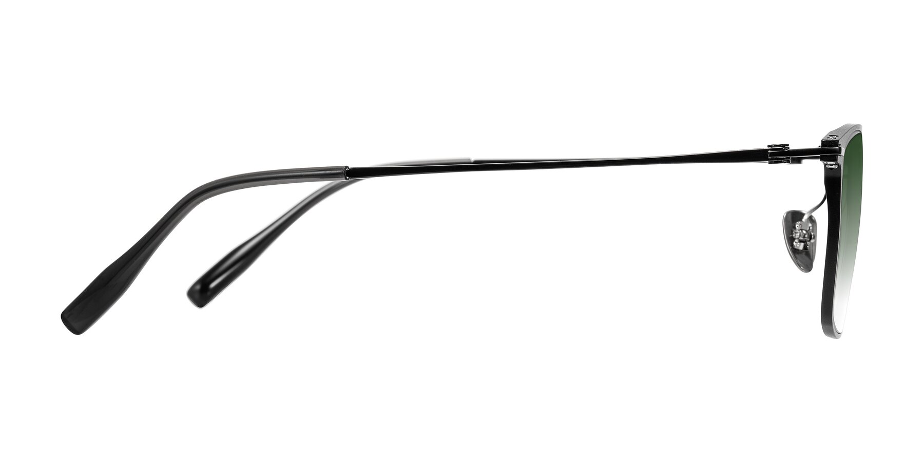 Side of Ayla in Black with Green Gradient Lenses