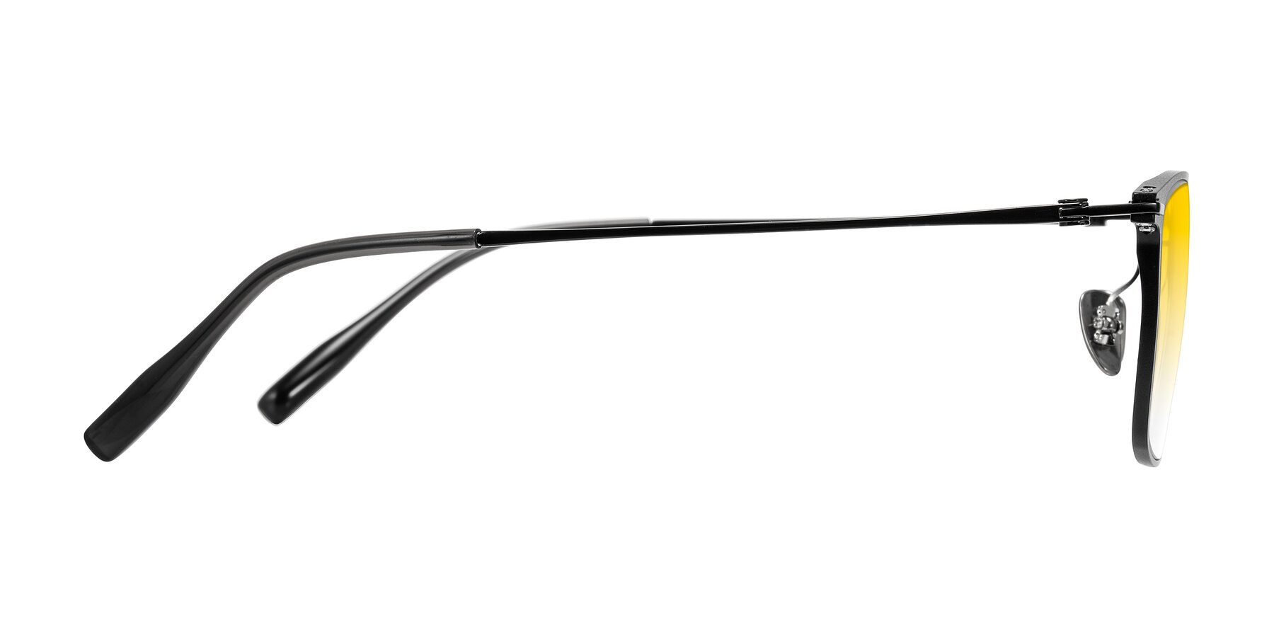 Side of Ayla in Black with Yellow Gradient Lenses