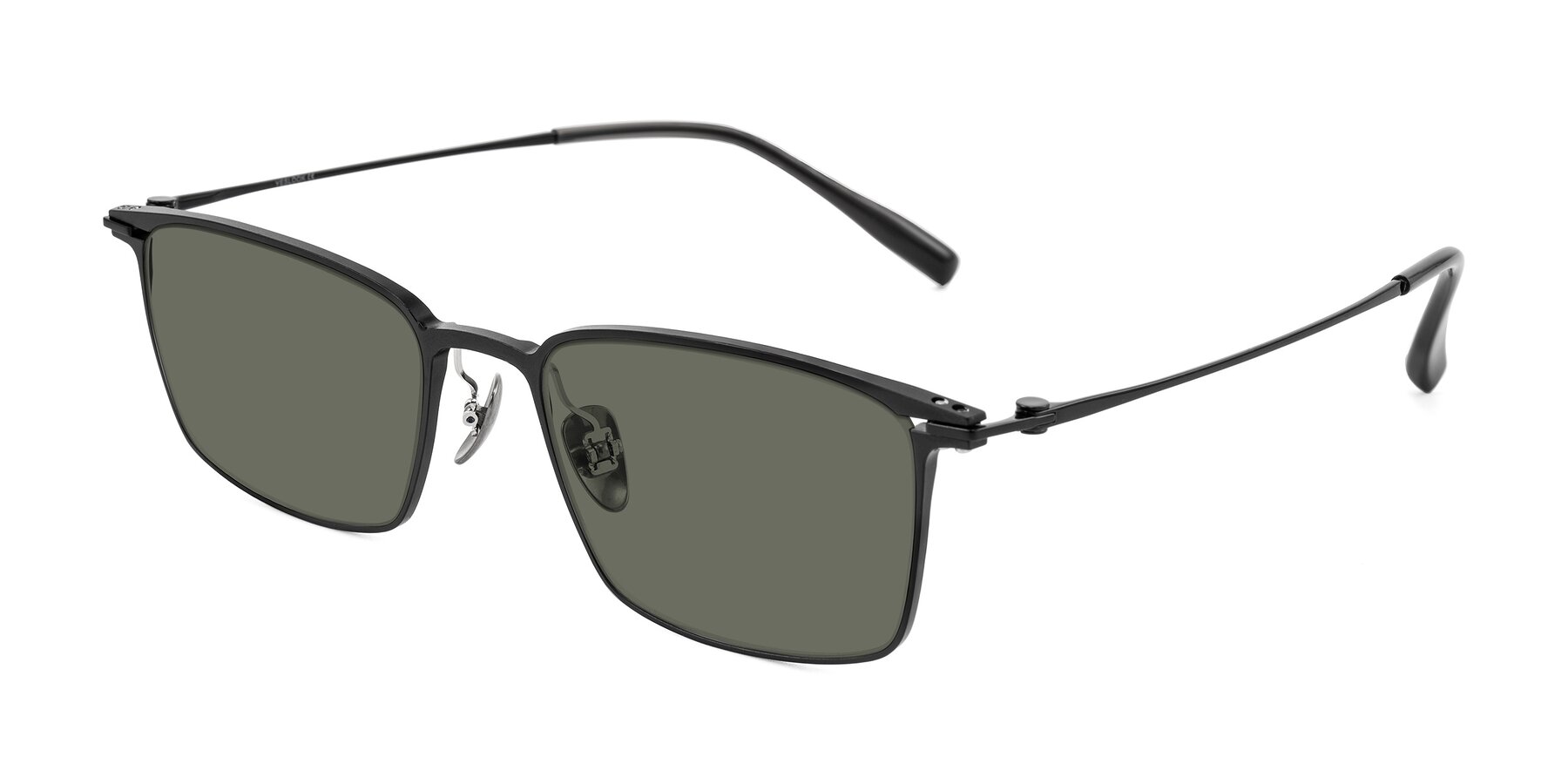 Angle of Ayla in Black with Gray Polarized Lenses
