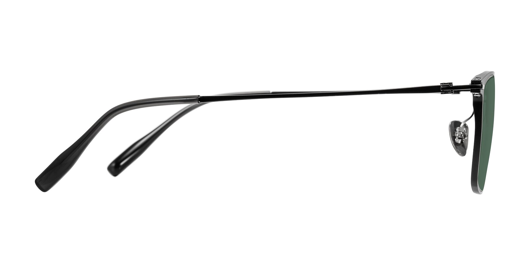 Side of Ayla in Black with Green Polarized Lenses