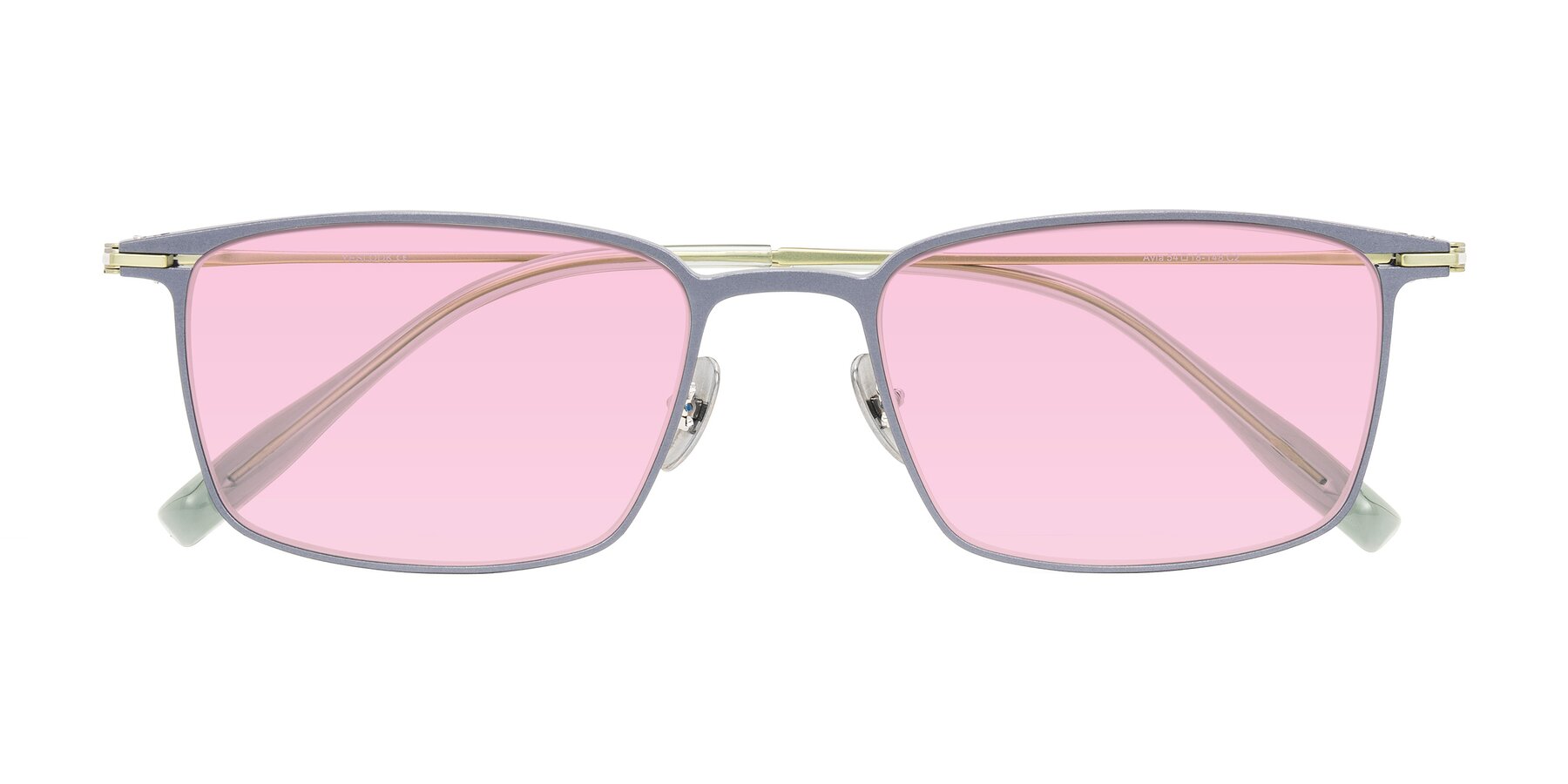 Folded Front of Ayla in Gray/Green with Light Pink Tinted Lenses