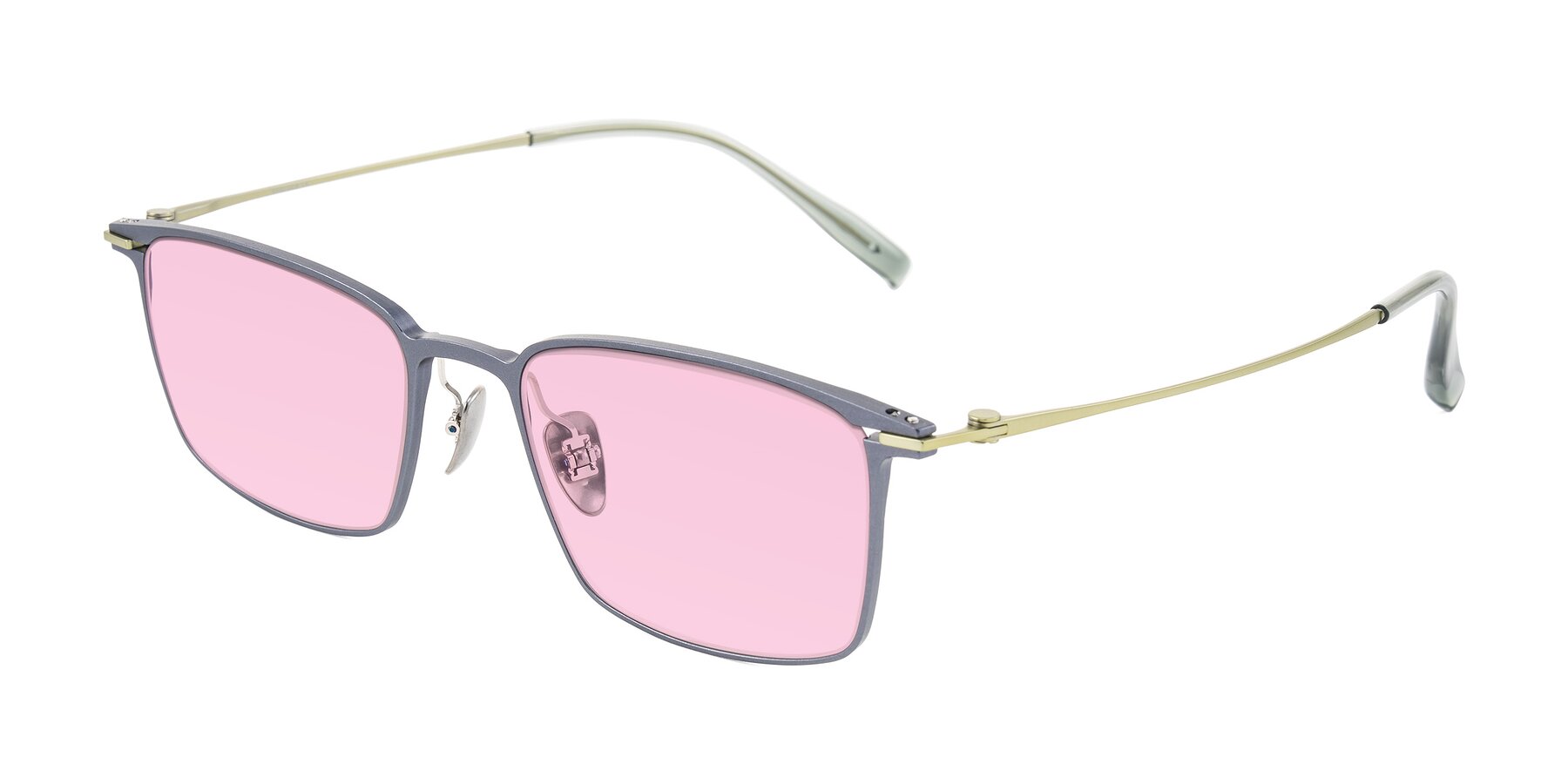 Angle of Ayla in Gray/Green with Light Pink Tinted Lenses