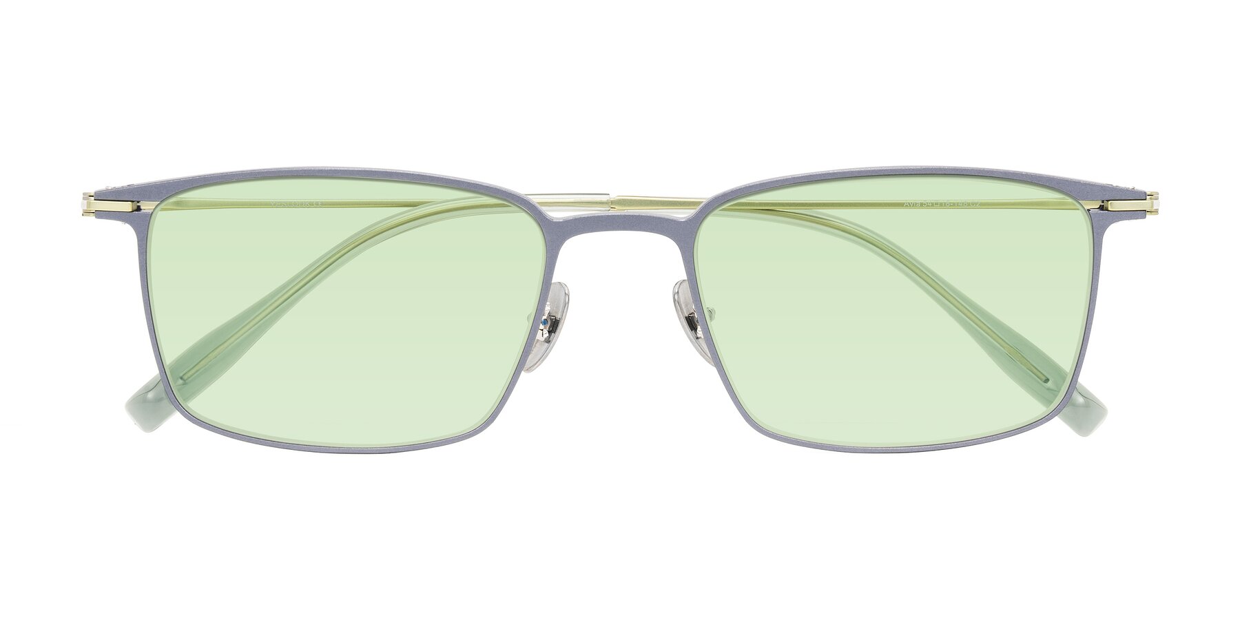 Folded Front of Ayla in Gray/Green with Light Green Tinted Lenses