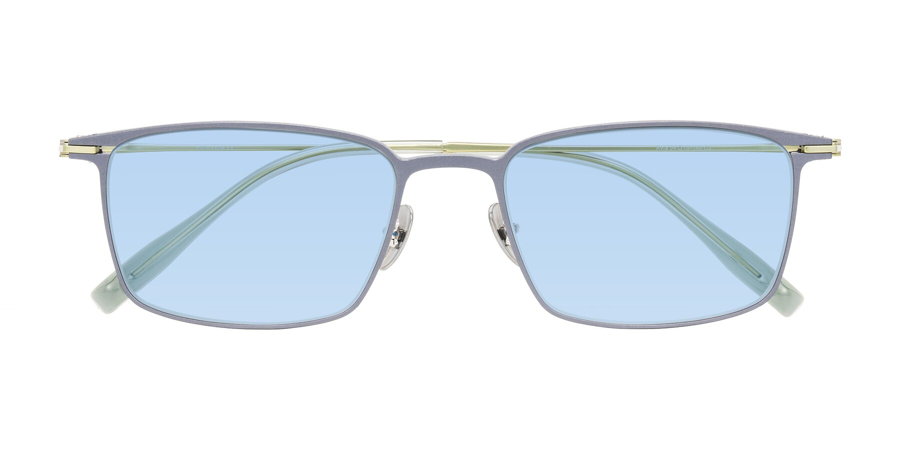 Folded Front of Ayla in Gray/Green with Light Blue Tinted Lenses