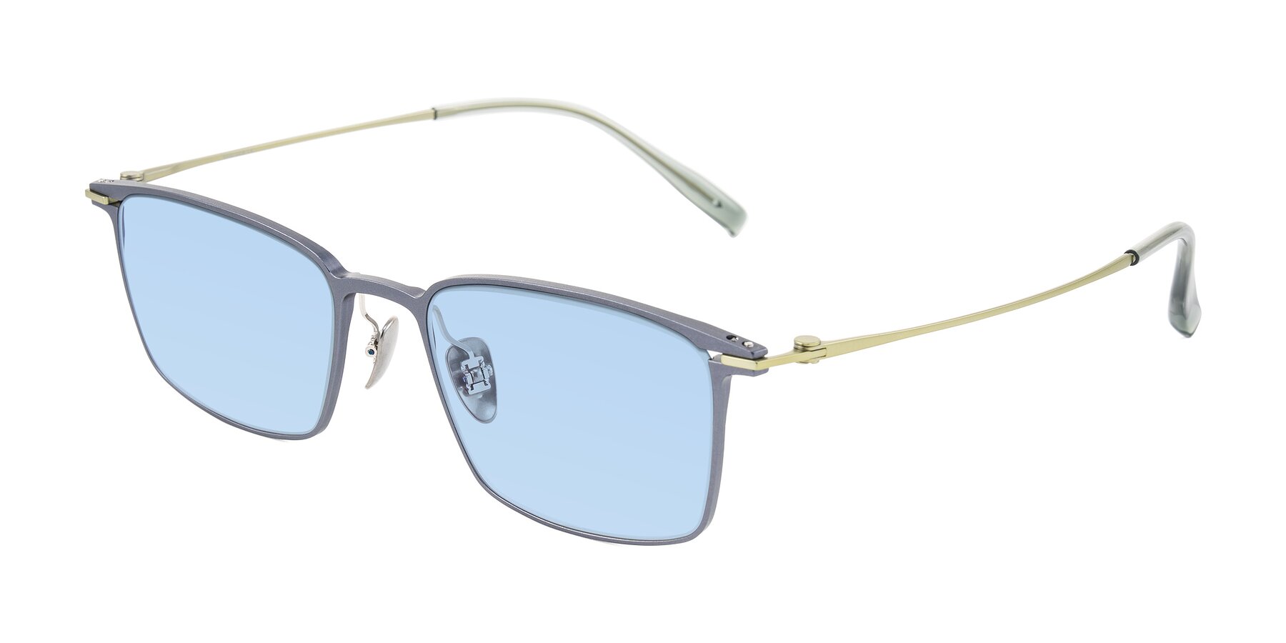 Angle of Ayla in Gray/Green with Light Blue Tinted Lenses