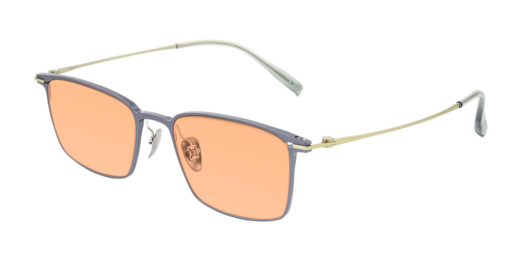 Angle of Ayla in Gray/Green with Light Orange Tinted Lenses