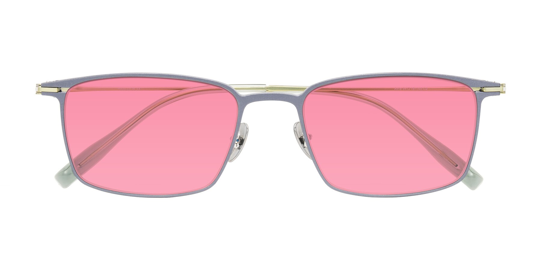 Folded Front of Ayla in Gray/Green with Pink Tinted Lenses