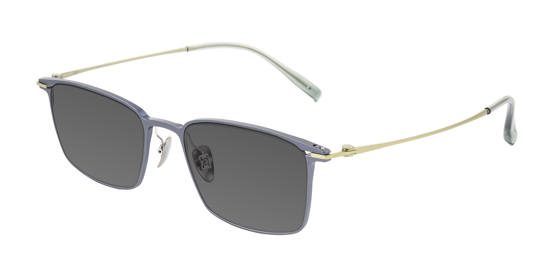 Angle of Ayla in Gray/Green with Medium Gray Tinted Lenses