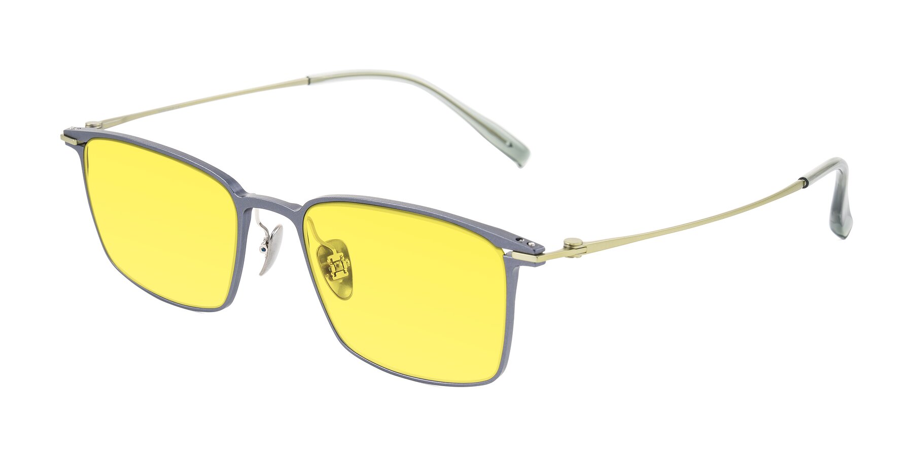 Angle of Ayla in Gray/Green with Medium Yellow Tinted Lenses
