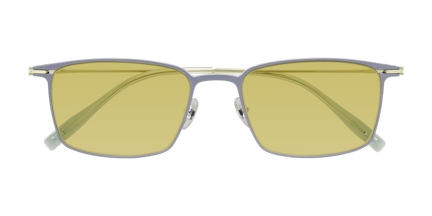 Folded Front of Ayla in Gray/Green with Medium Champagne Tinted Lenses