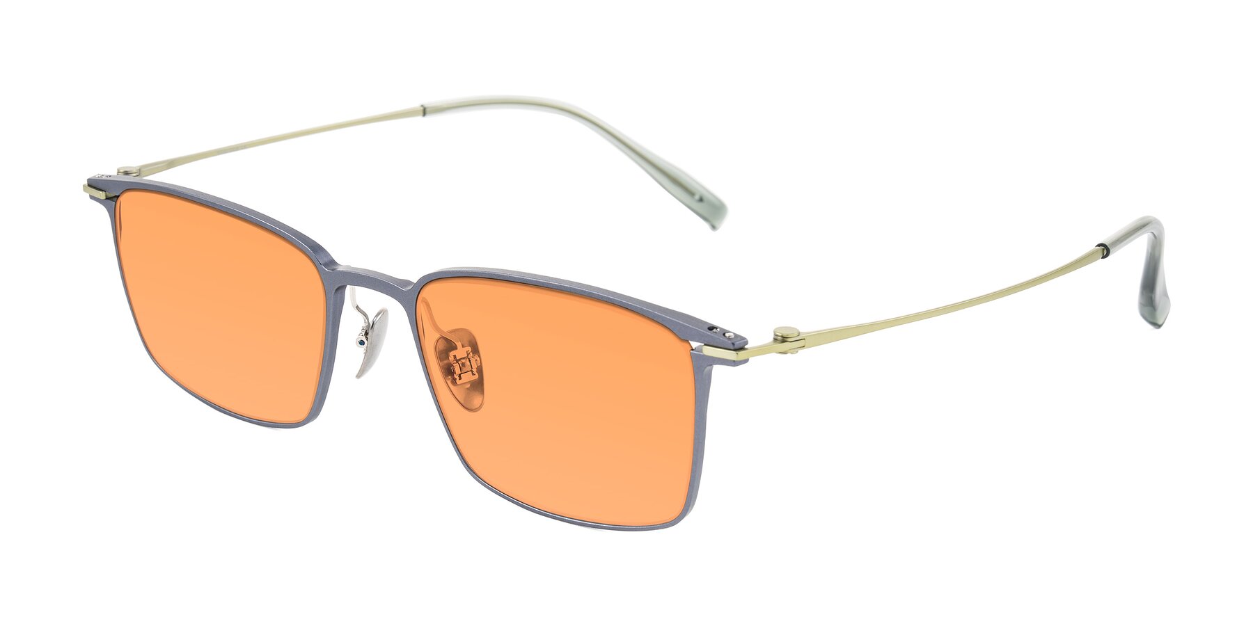 Angle of Ayla in Gray/Green with Medium Orange Tinted Lenses