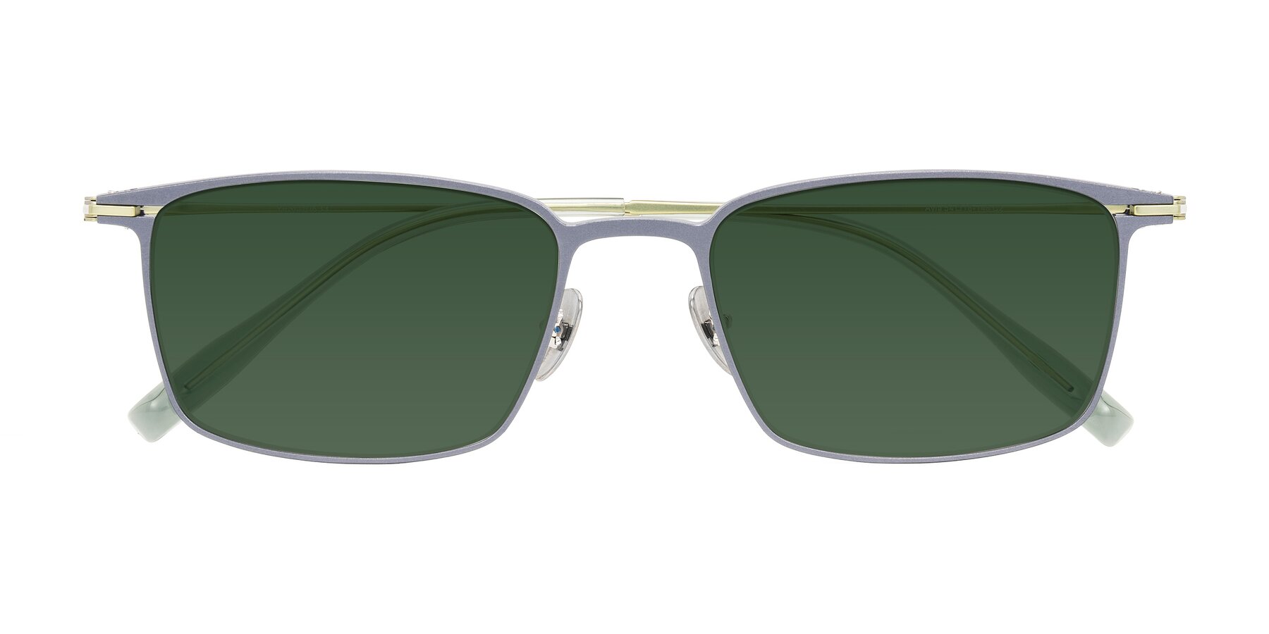 Folded Front of Ayla in Gray/Green with Green Tinted Lenses