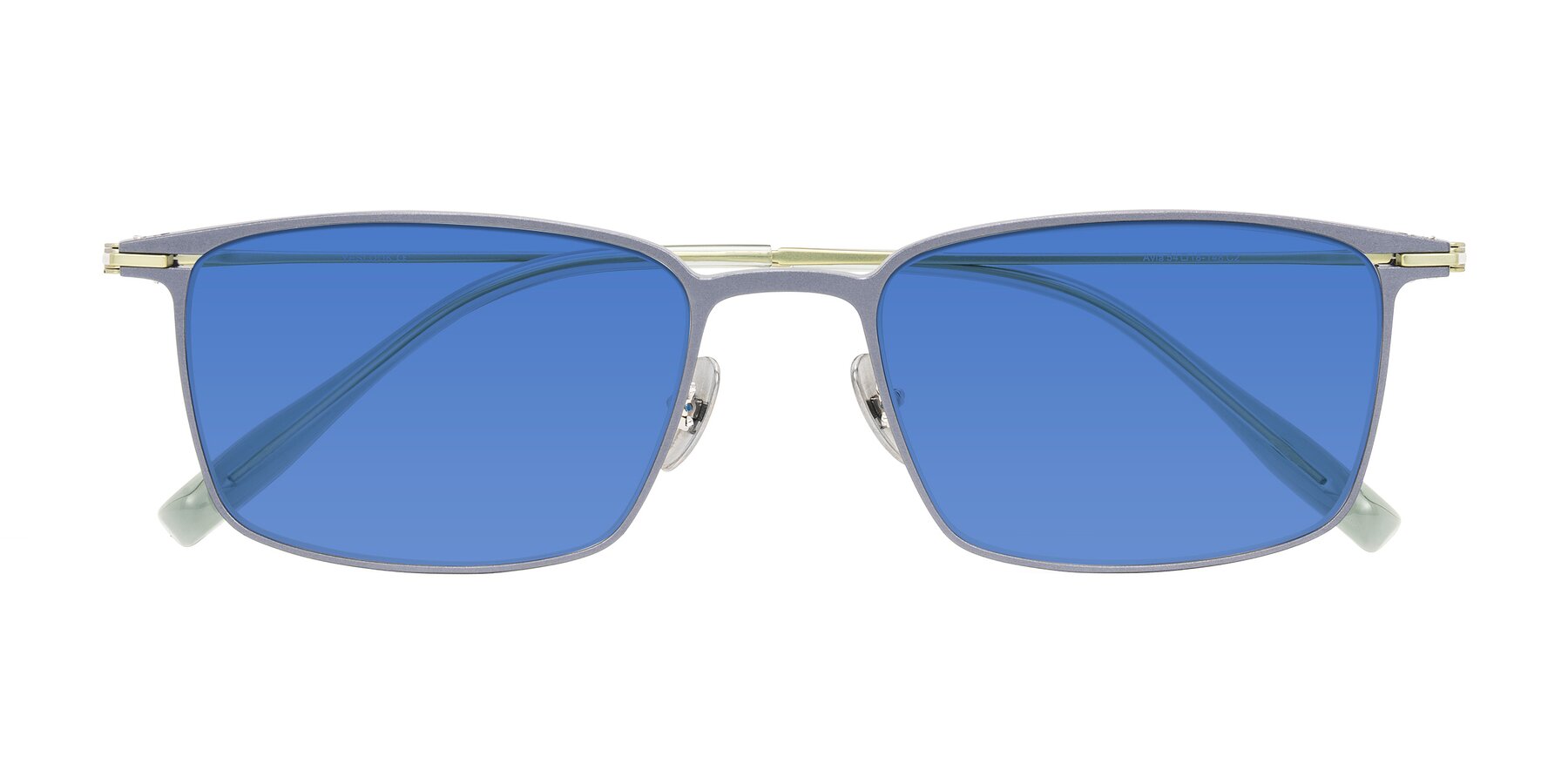 Folded Front of Ayla in Gray/Green with Blue Tinted Lenses