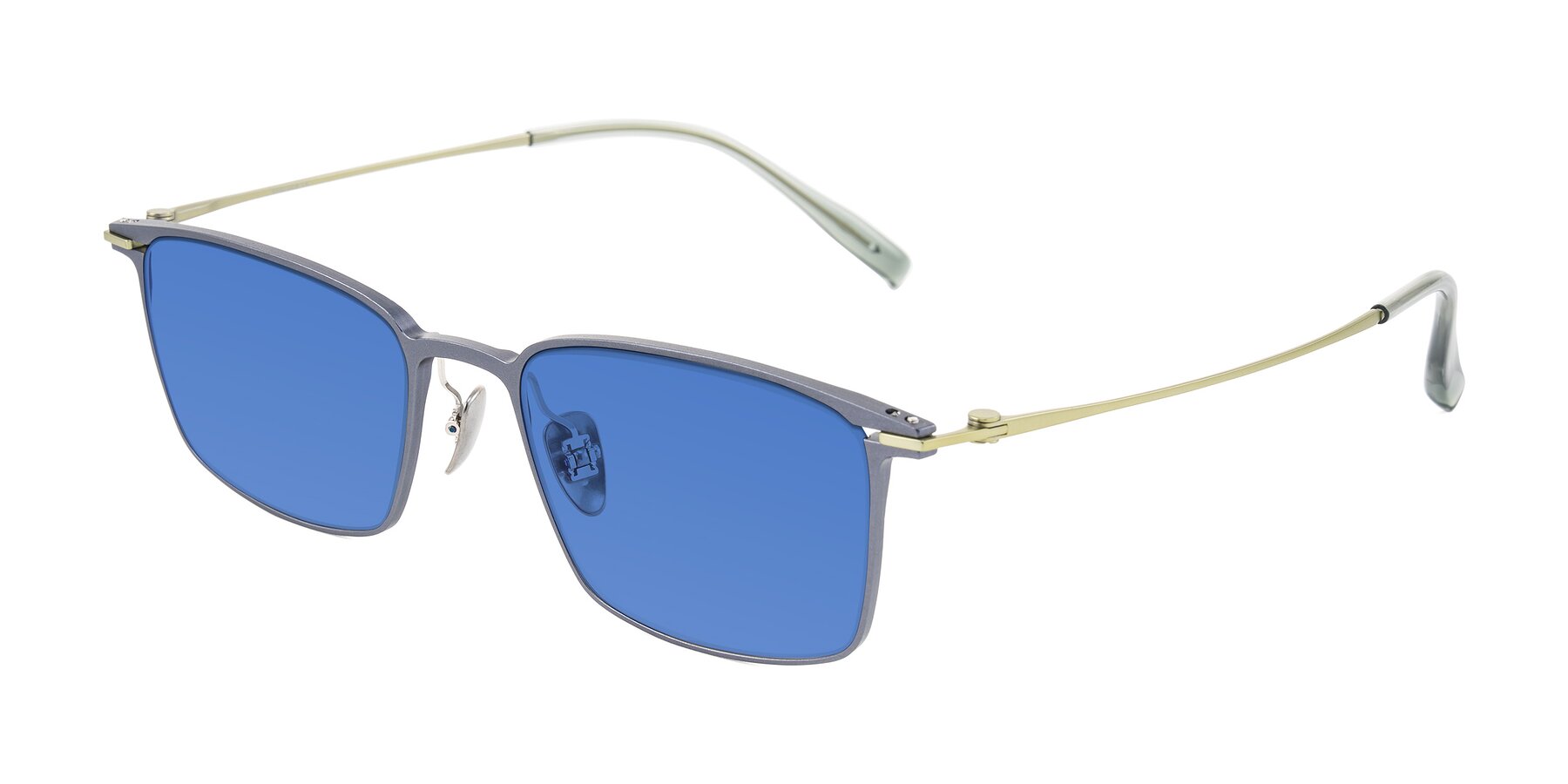 Angle of Ayla in Gray/Green with Blue Tinted Lenses