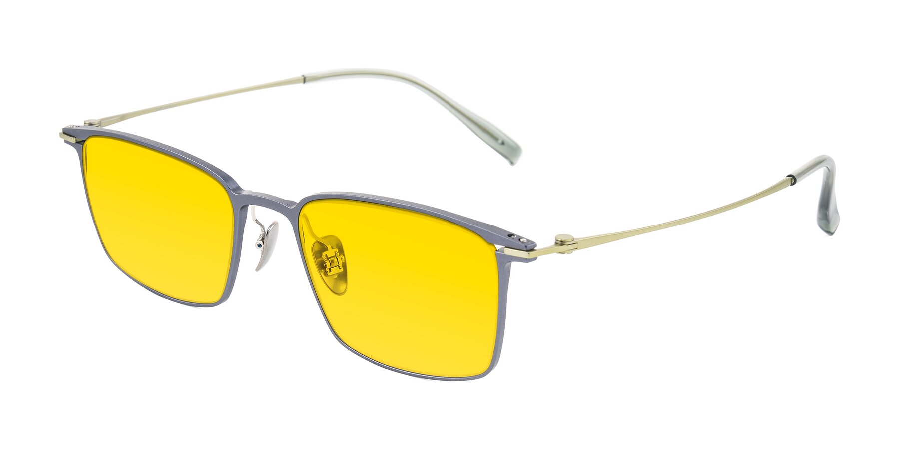 Angle of Ayla in Gray/Green with Yellow Tinted Lenses