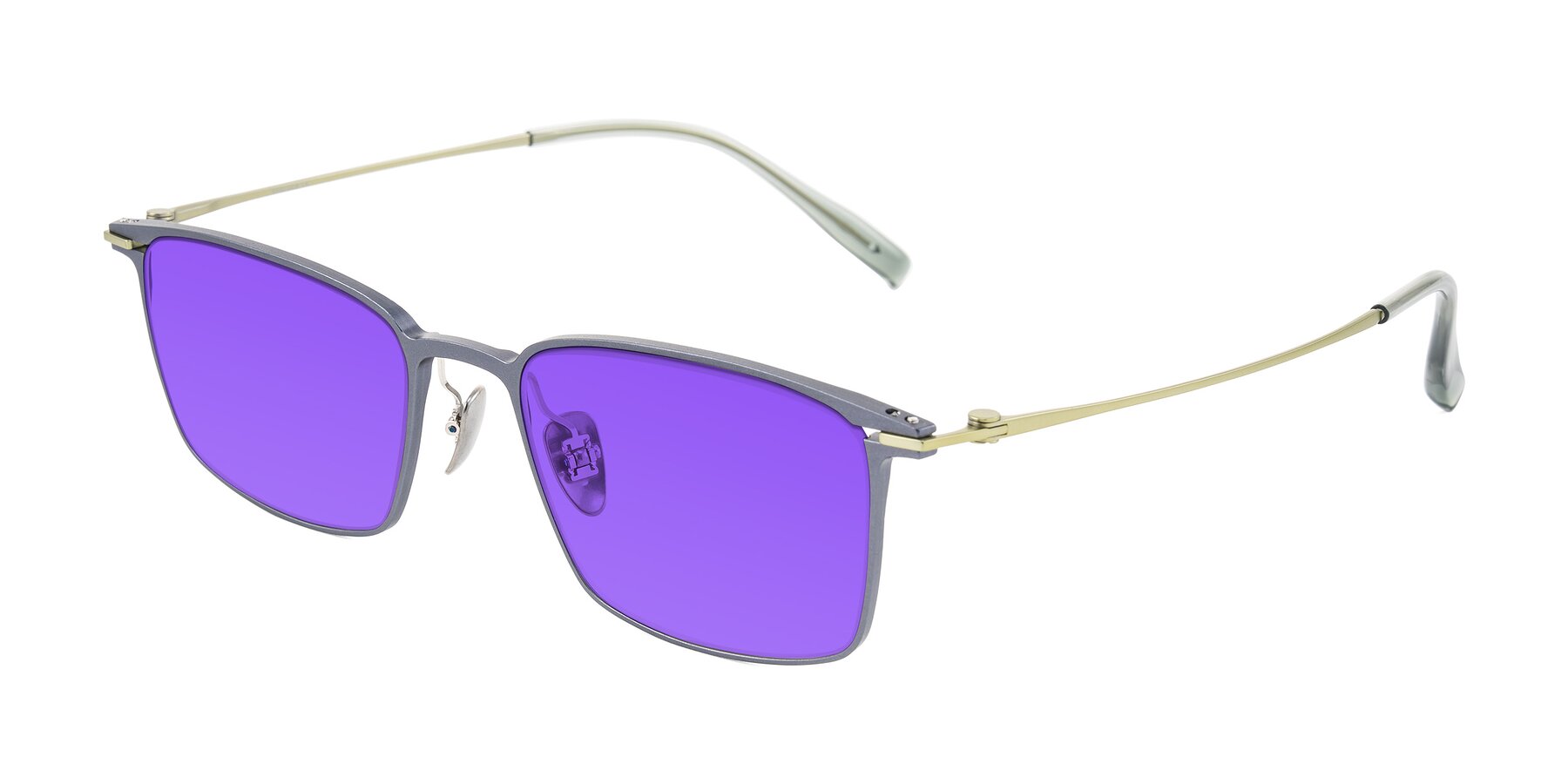 Angle of Ayla in Gray/Green with Purple Tinted Lenses