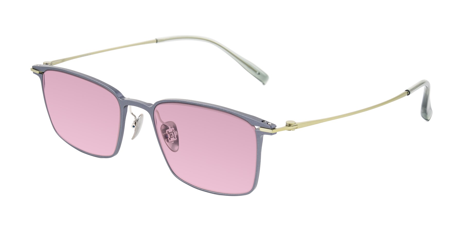 Angle of Ayla in Gray/Green with Light Wine Tinted Lenses