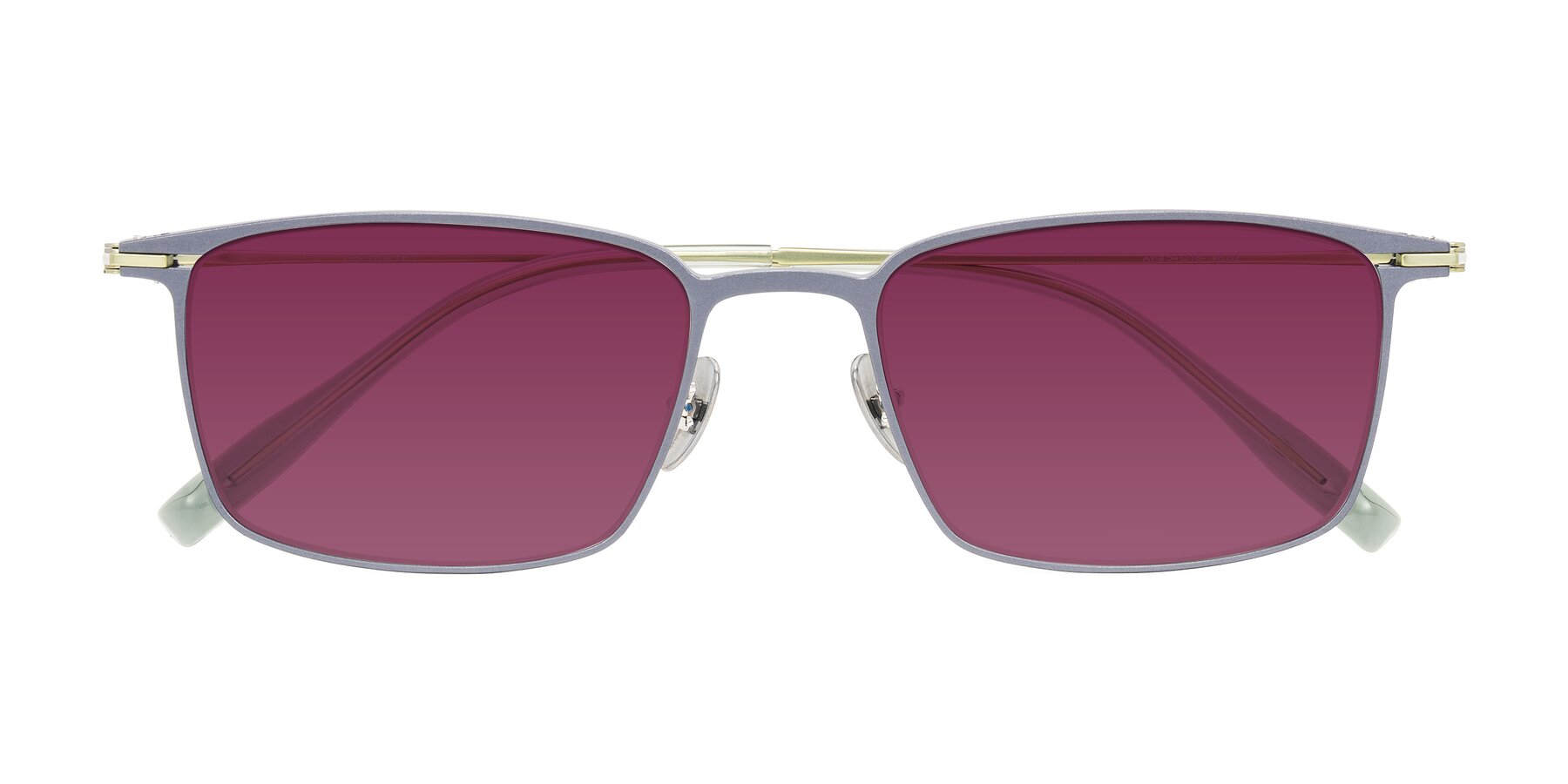 Folded Front of Ayla in Gray/Green with Wine Tinted Lenses