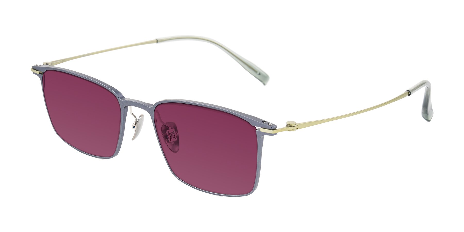 Angle of Ayla in Gray/Green with Wine Tinted Lenses