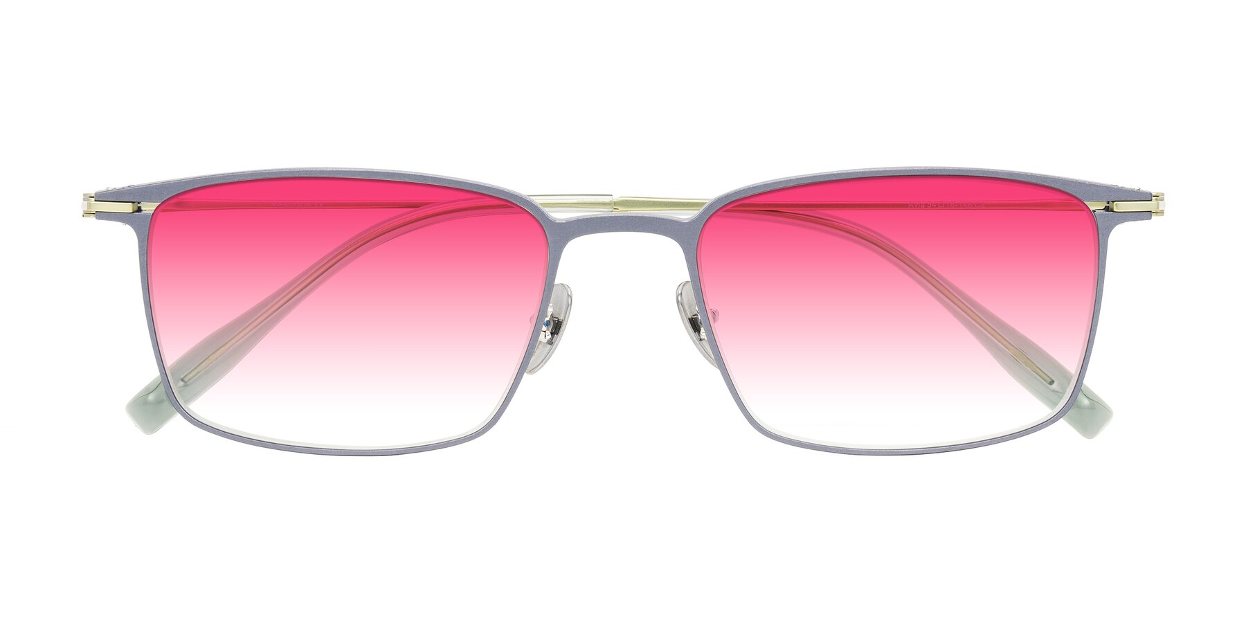 Folded Front of Ayla in Gray/Green with Pink Gradient Lenses