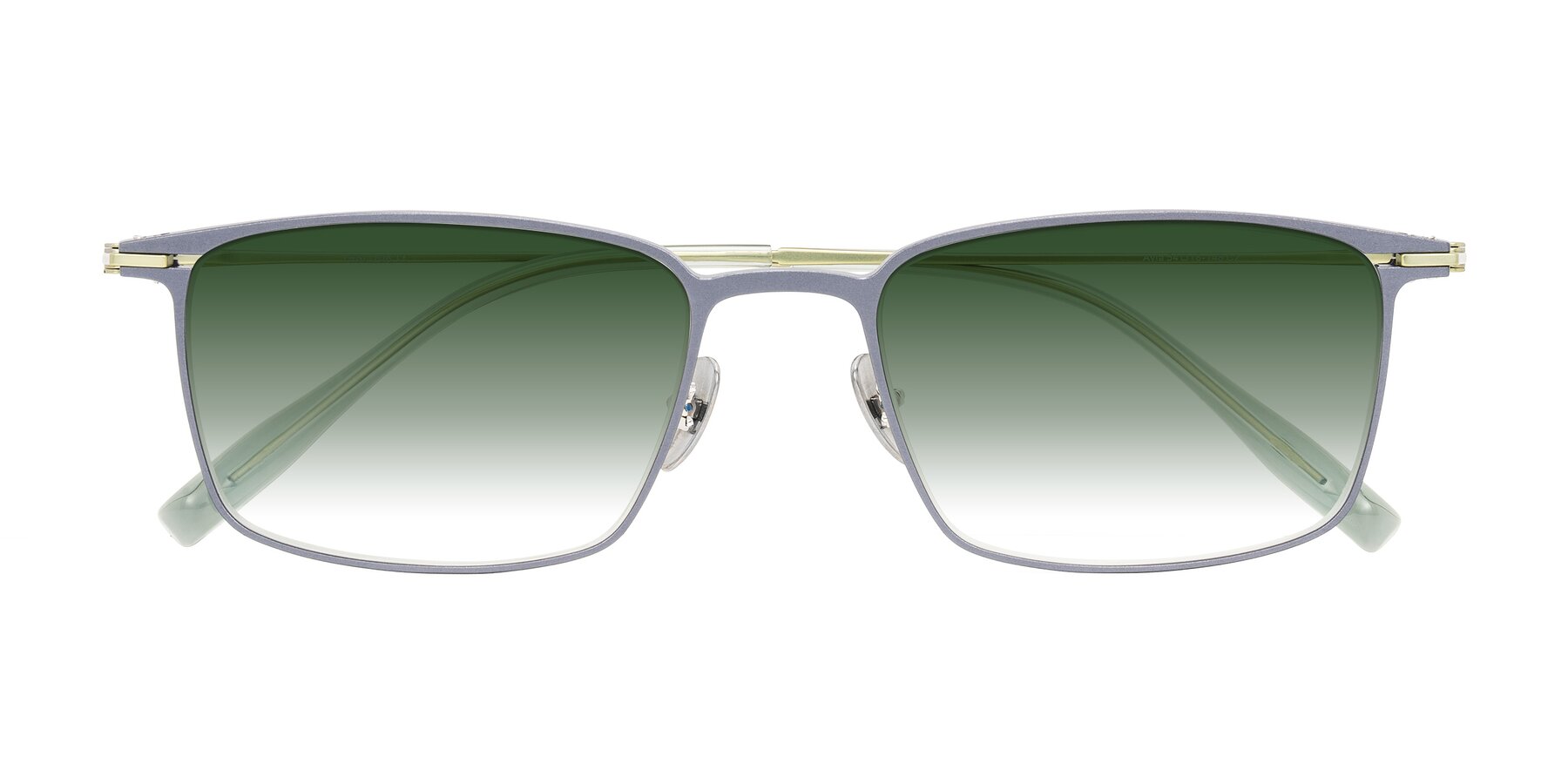 Folded Front of Ayla in Gray/Green with Green Gradient Lenses