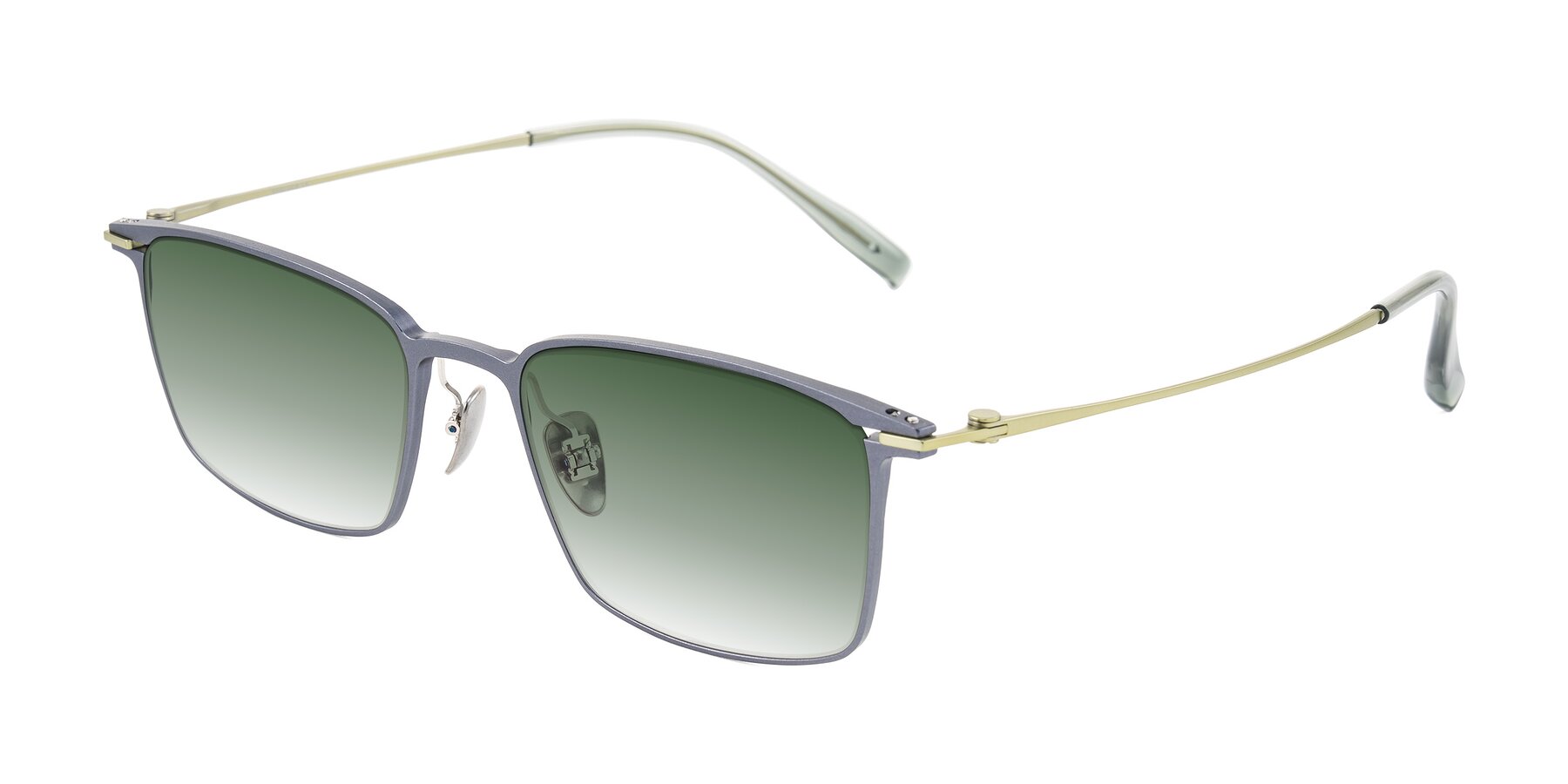 Angle of Ayla in Gray/Green with Green Gradient Lenses