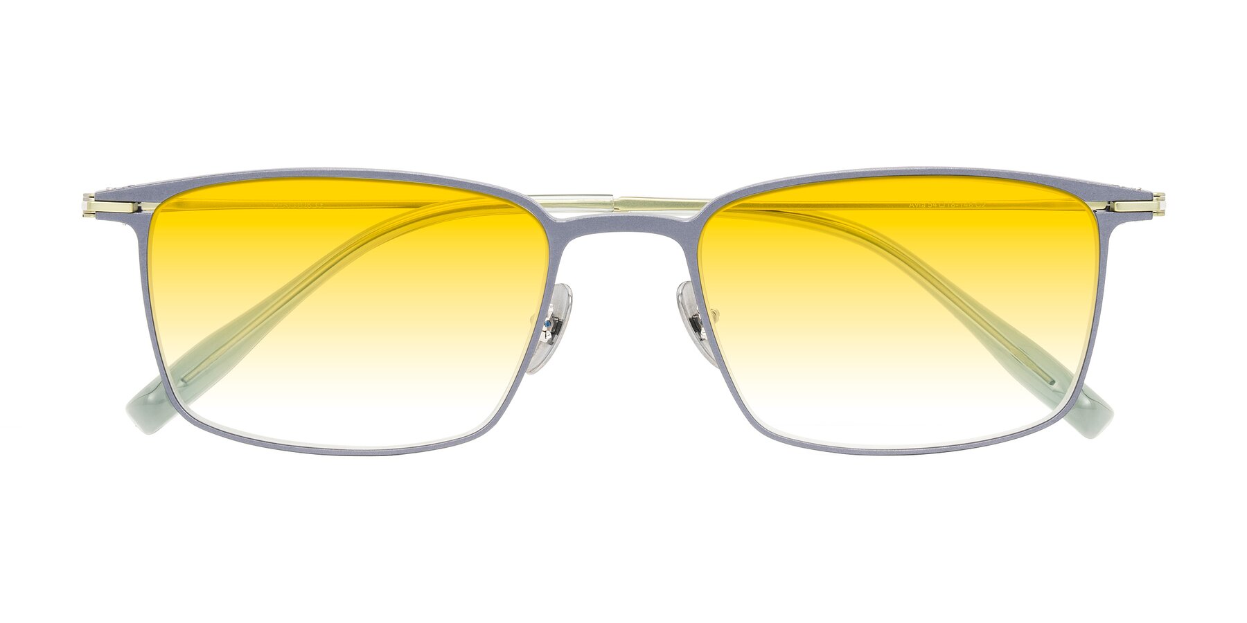 Folded Front of Ayla in Gray/Green with Yellow Gradient Lenses