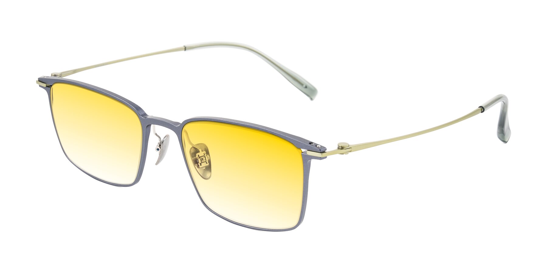 Angle of Ayla in Gray/Green with Yellow Gradient Lenses