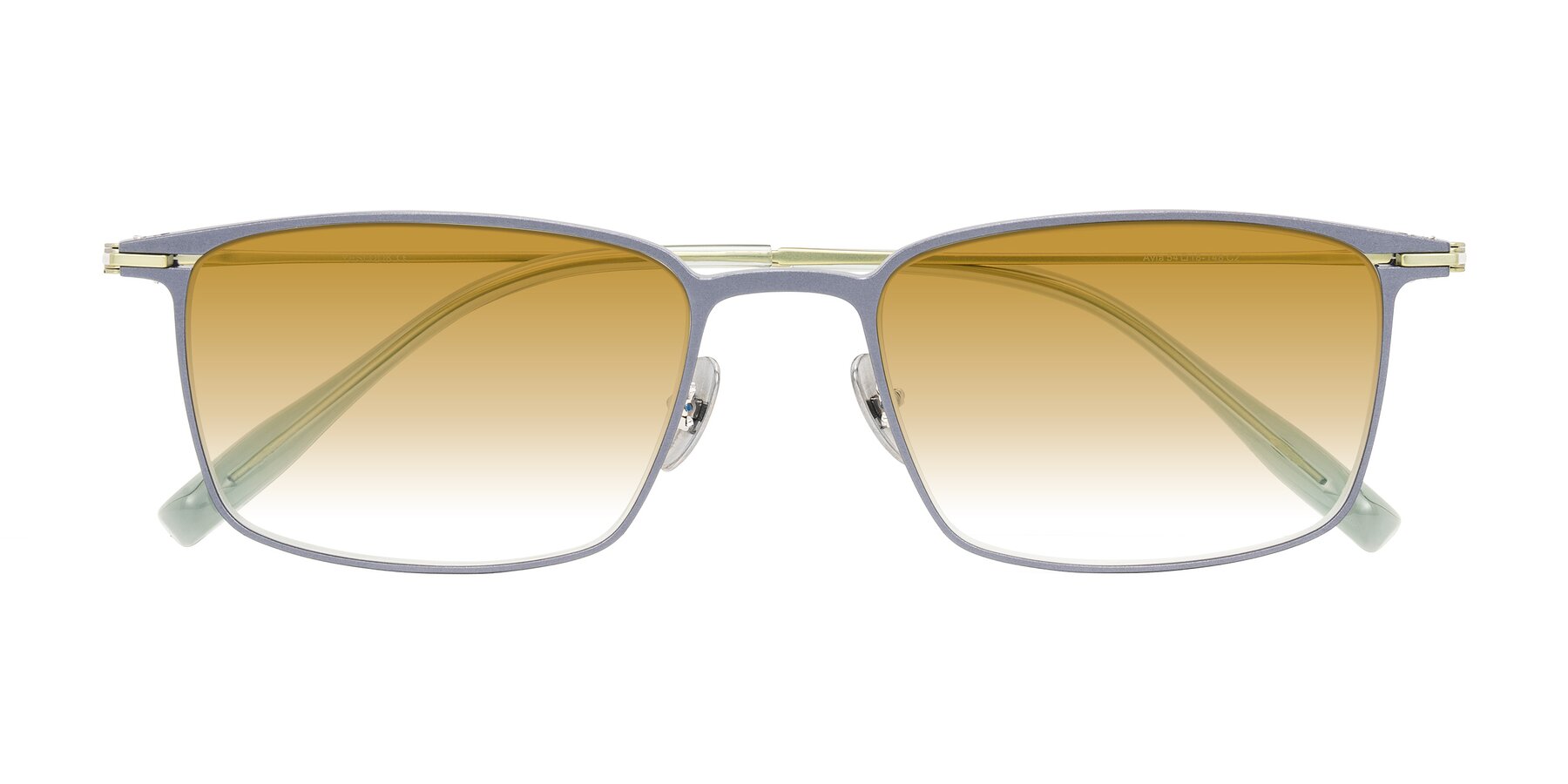 Folded Front of Ayla in Gray/Green with Champagne Gradient Lenses